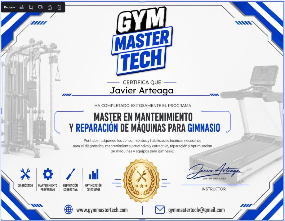 Master En Mantenimiento Y Reparacion De Maquinas De Gimnasio